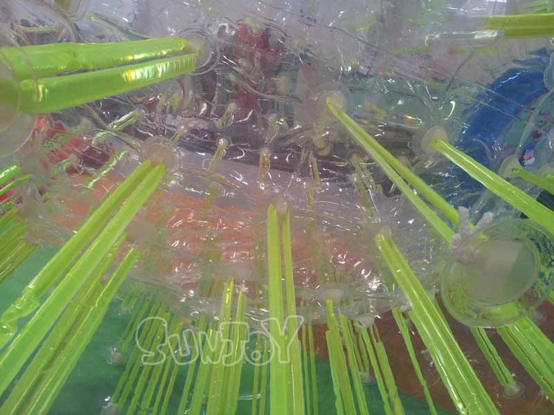 zorb ball fluorescent green stay cord