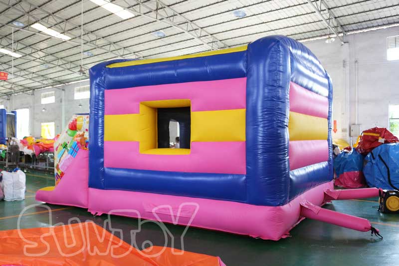 blue version birthday party bounce house combo