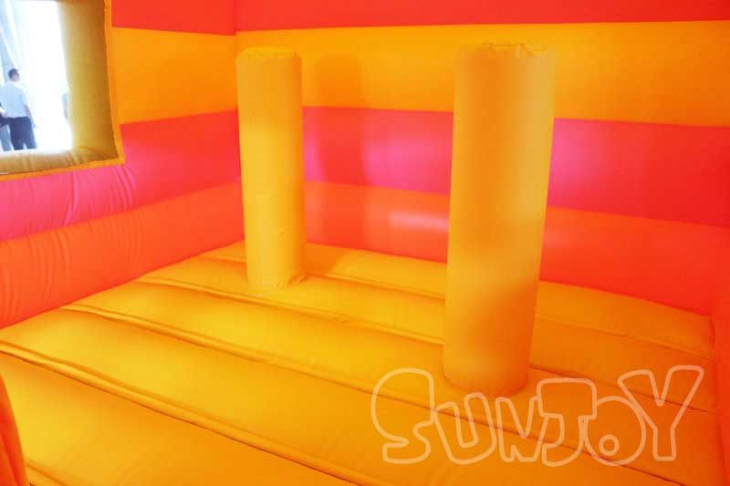 orange birthday party jumper combo bouncing area