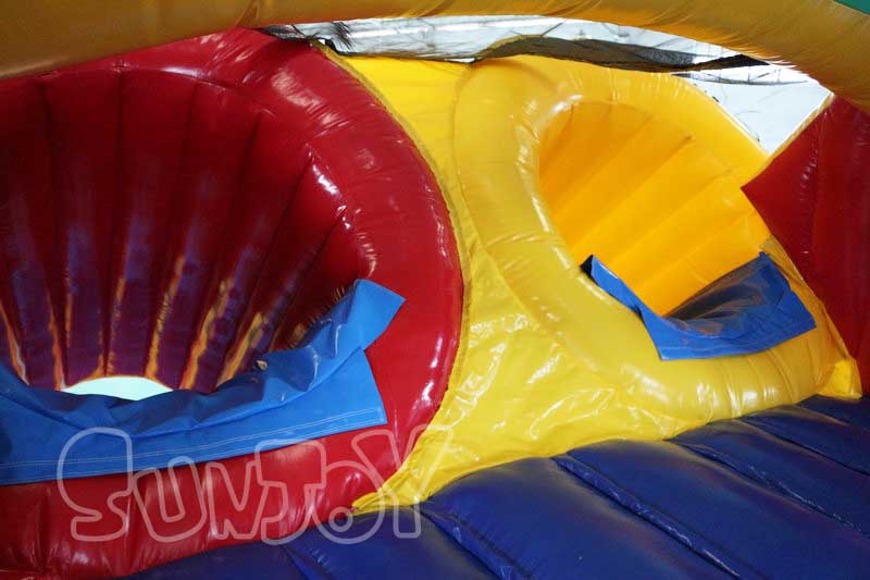 inflatable tunnel bouncer double slides