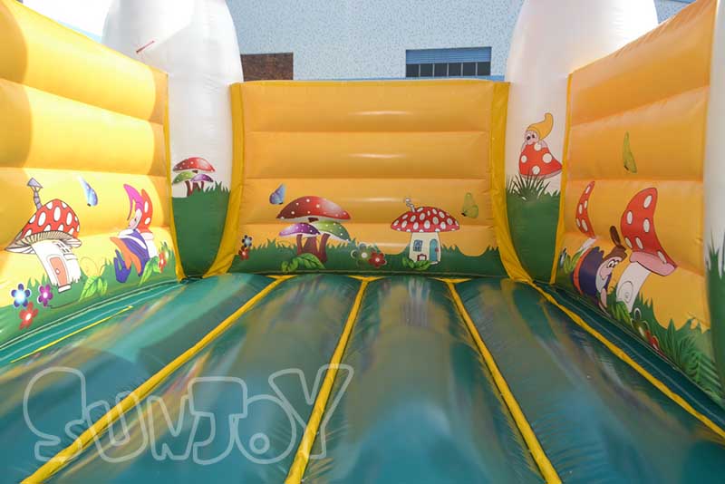 mushroom bouncy castle jumping area