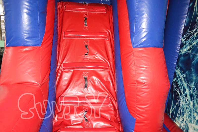 spiderman theme inflatable combo climb stair