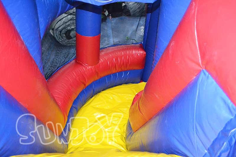 spiderman theme inflatable combo slide