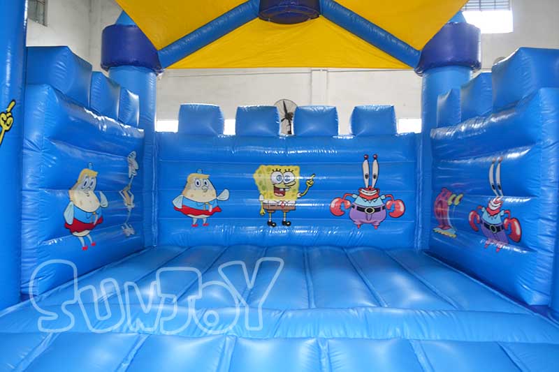 spongebob bouncy castle jumping area