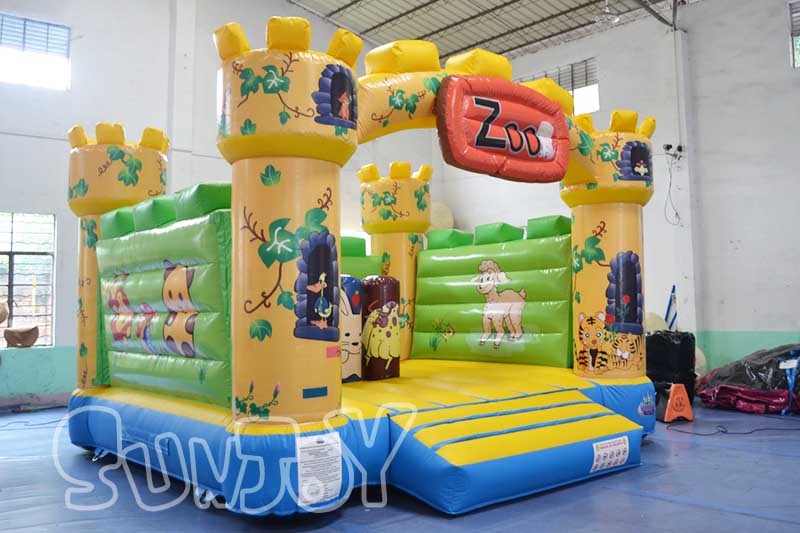 the zoo inflatable bounce house castle for kids