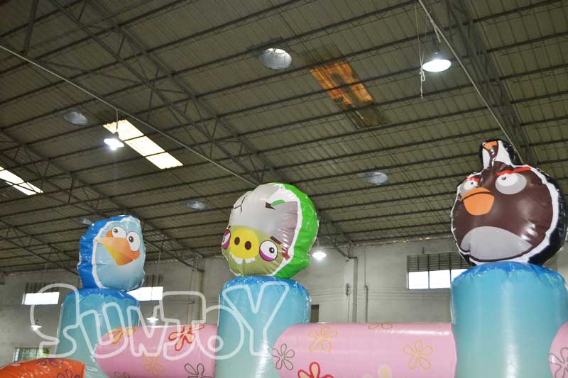 angry birds inflatable amusement park character inflatables