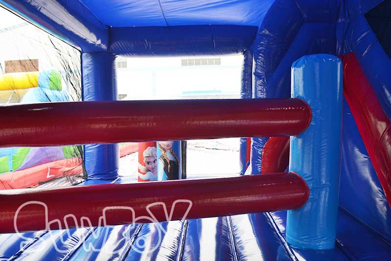 frozen jumping castle railing obstacle