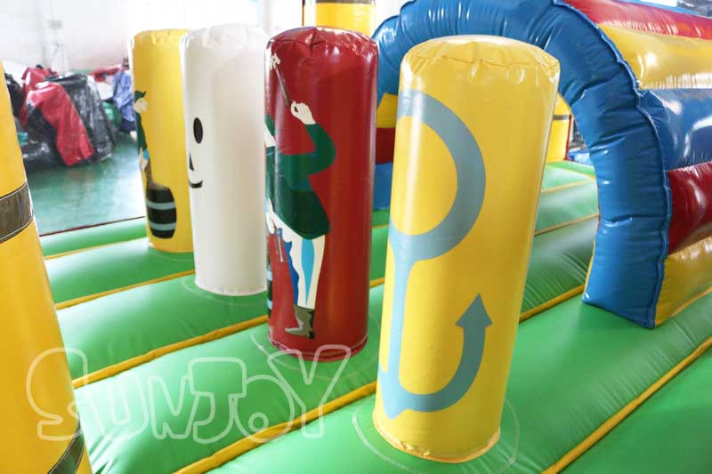 pirate ship bouncy castle pillar wall and tunnel