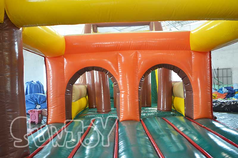 pirate ship obstacle course bouncing area