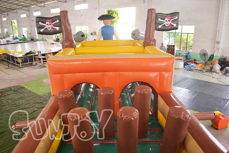 pirate ship obstacle course arches and pillars