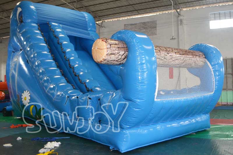 giant blue elephant inflatable slide