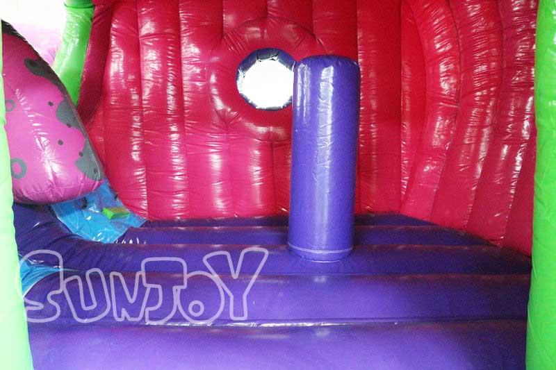 the octopus bouncy house slide combo inside