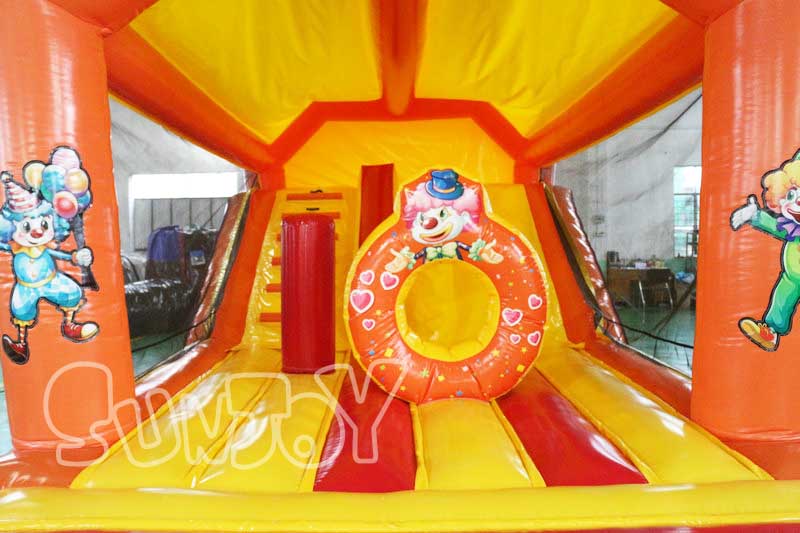 circus clown moon bounce obstacles