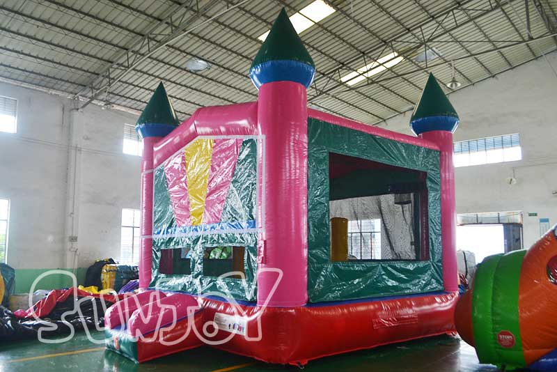 inflatable bouncy castle with basketball hoop for sale