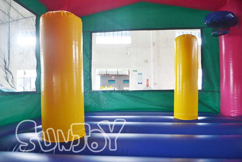 inflatable obstacles and bouncing area