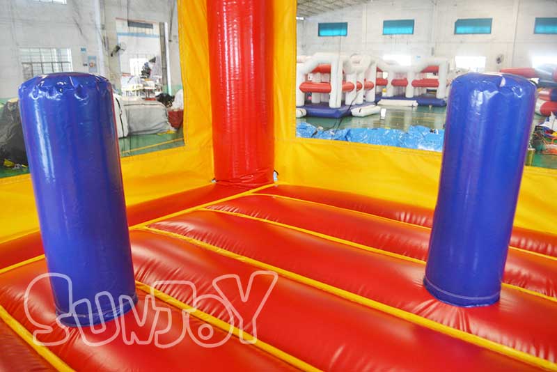 basketball hoop bounce house jumping area