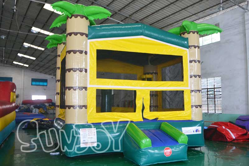 palm tree moonwalk bounce house for kids