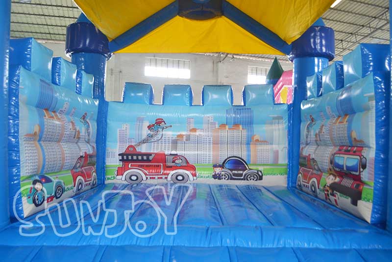 city theme bouncing castle inside 1