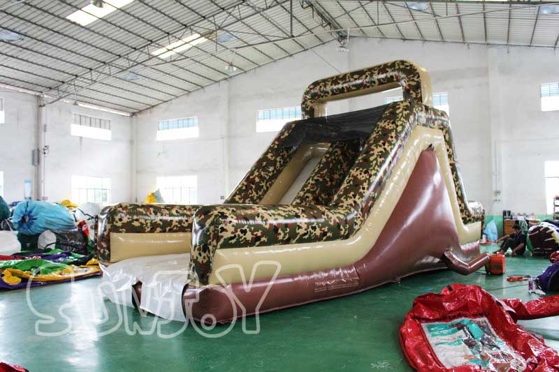 giant inflatable camouflage slide for sale