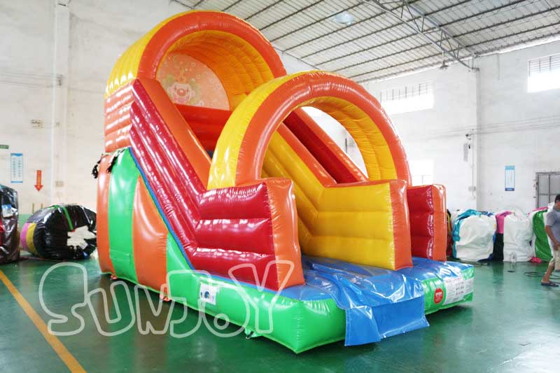 rainbow inflatable dry slide for sale