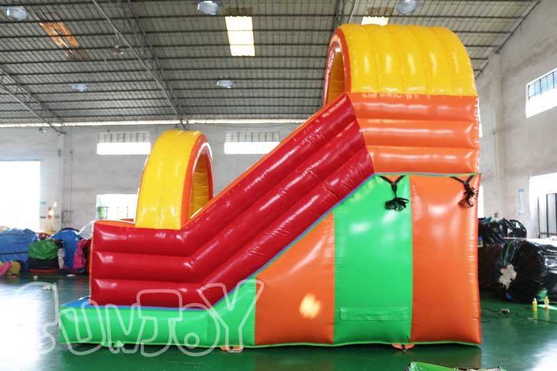 rainbow inflatable dry slide for kids
