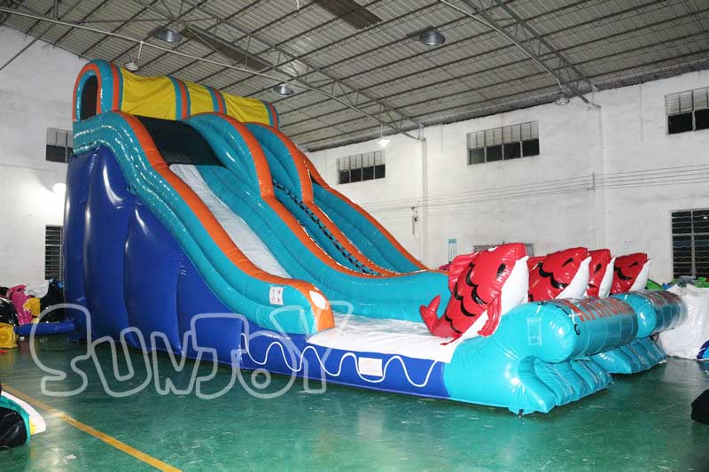 kahuna twin falls inflatable water slide