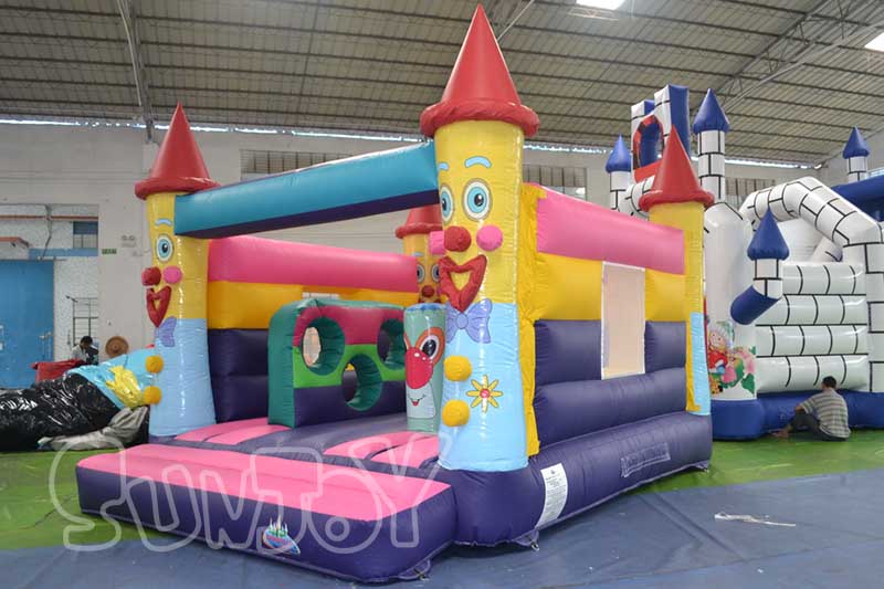 smile face inflatable jumping castle for kids