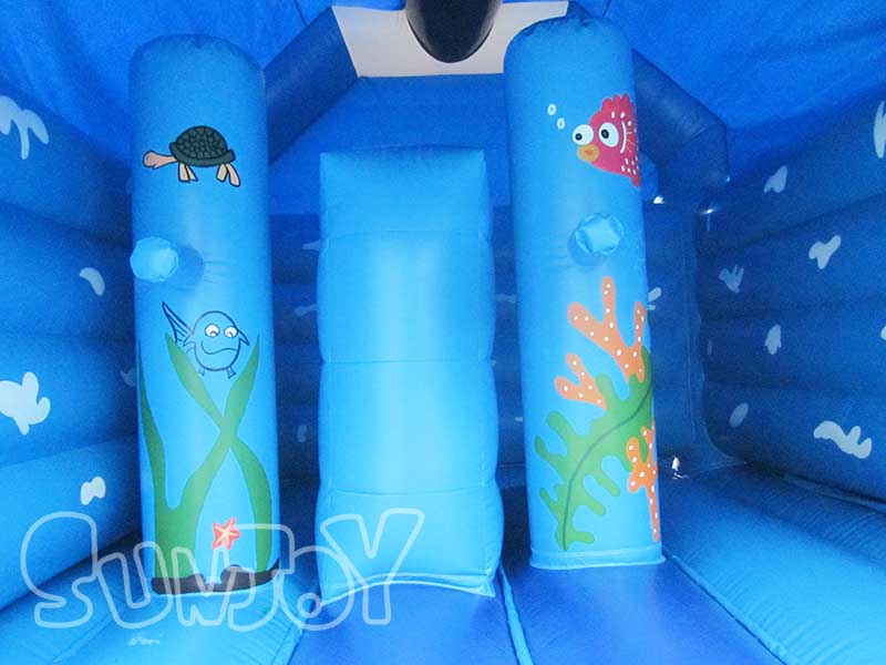 whale inflatable bouncer obstacles