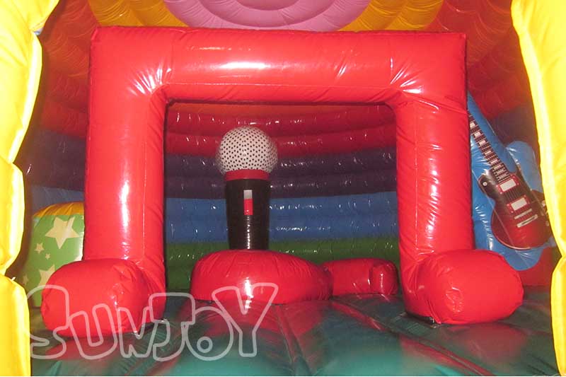 inflatable music dome bouncing area