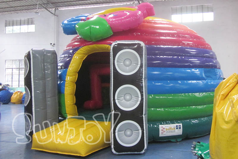 inflatable music dome bounce house for kids
