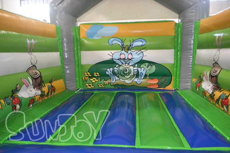 rabbit carrot bouncy house inside