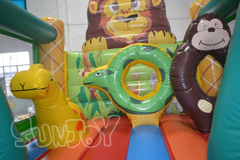 tropical jungle jumping bouncer inside