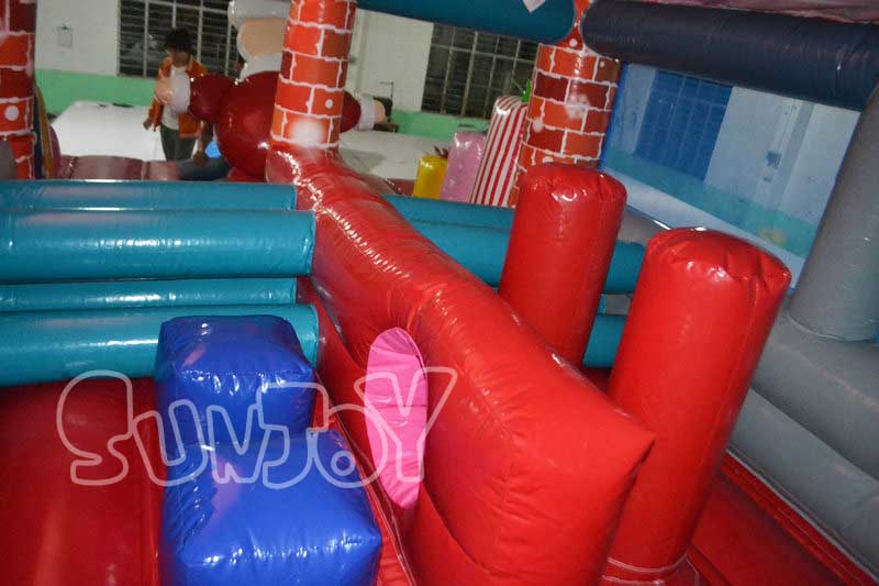 Christmas bouncy castle obstacles