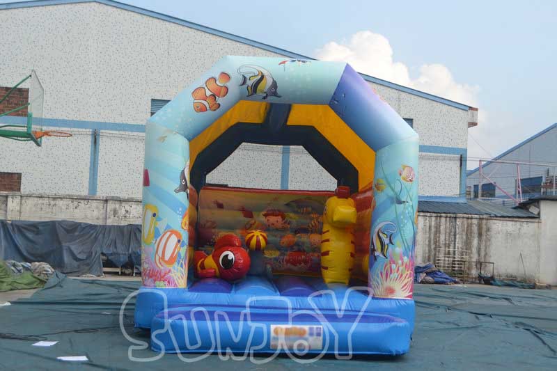 ocean theme backyard bounce house for sale