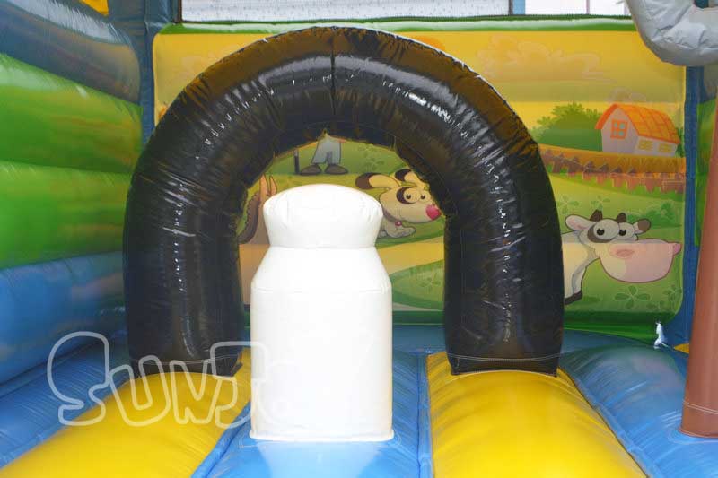 tractor wheel arch and milk obstacles