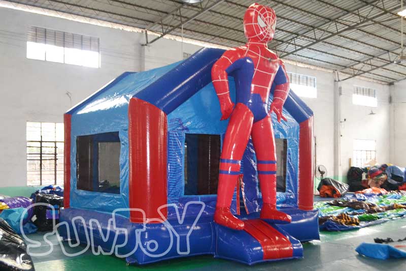 inflatable spiderman bounce house for kids