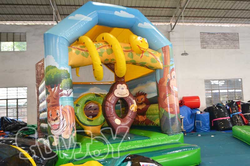 animal theme inflatable jump house