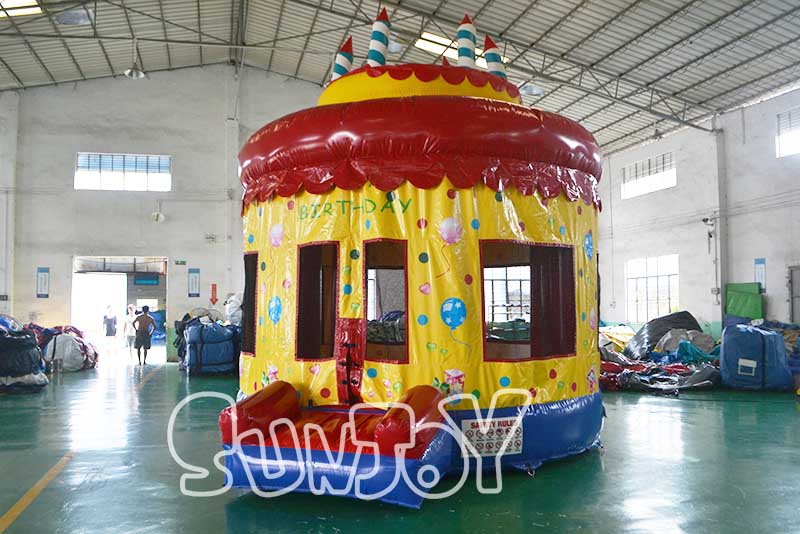 colorful inflatable birthday cake jumper