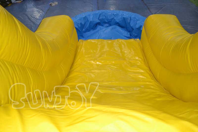 blow up slide lane with pool