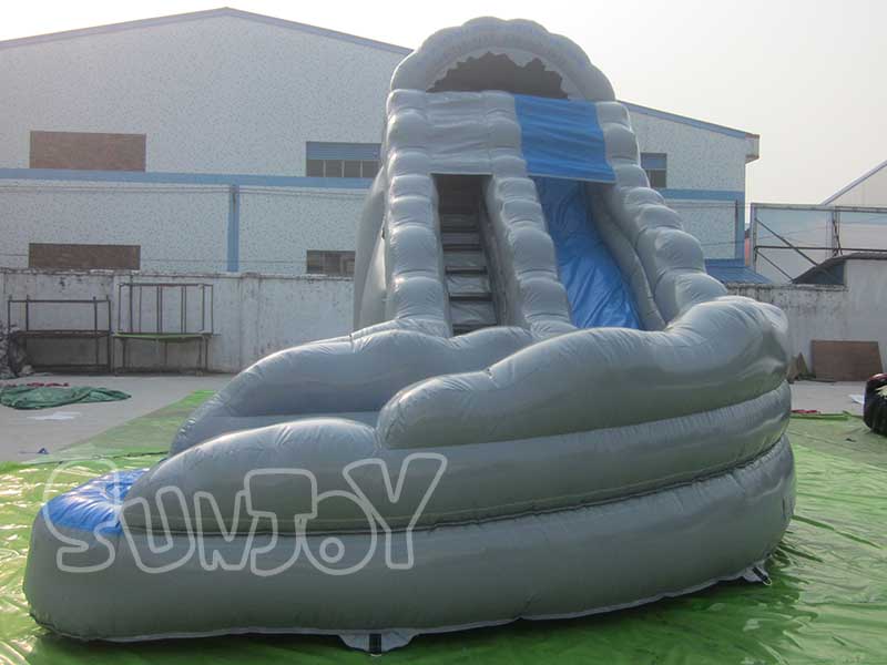 curved inflatable water slide for sale