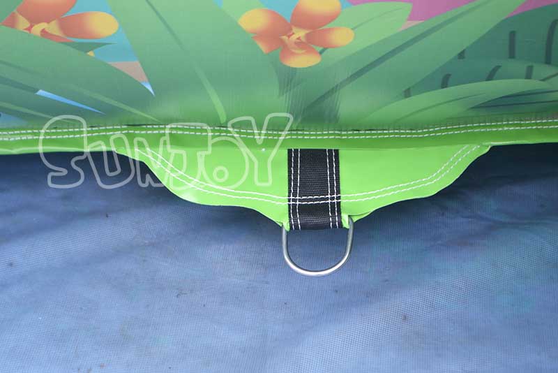 green jungle water slide anchored sheet