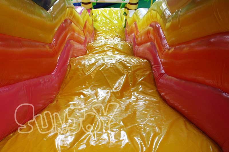 colorful inflatable water slide lane