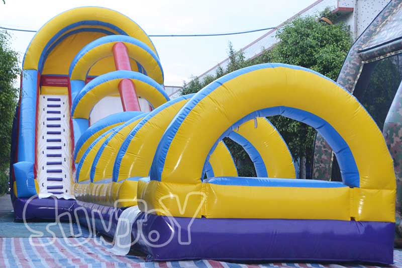 extended lane inflatable water slide