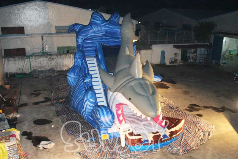 big shark inflatable slide for sale