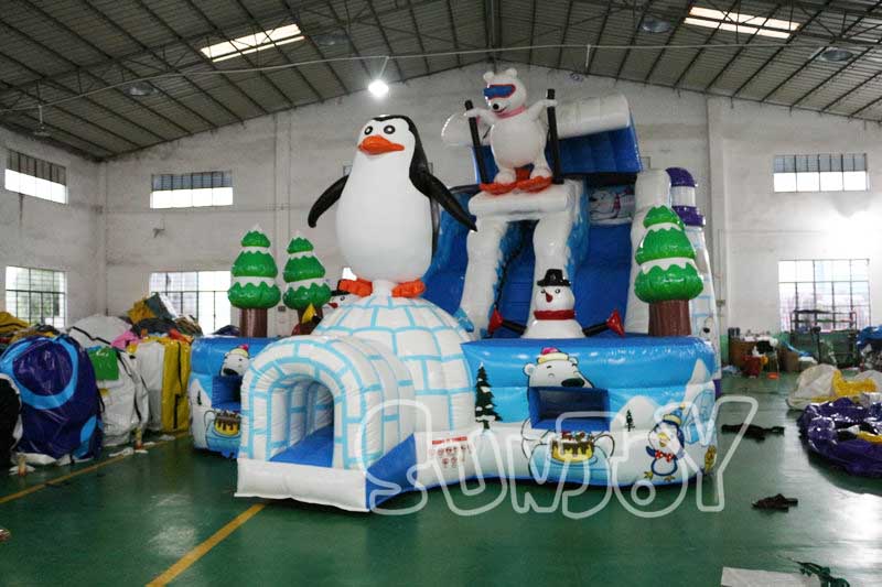 snow world inflatable slide for kids