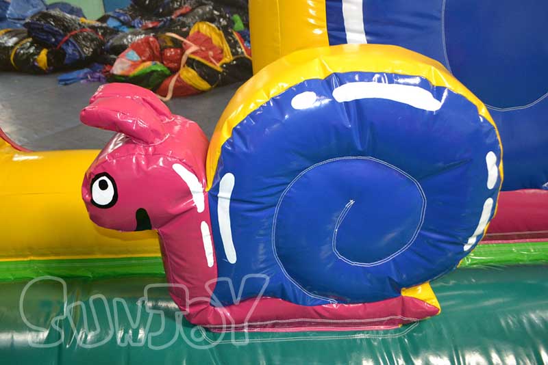 inflatable snail obstacle