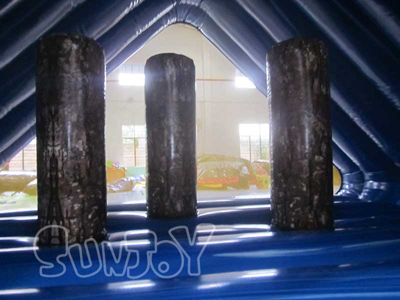 jumping area with obstacles
