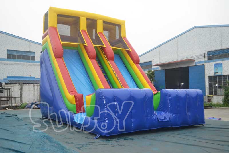 giant double lane inflatable slide for kids