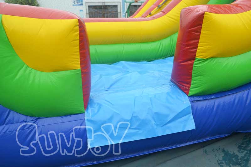 double lane inflatable slide exit