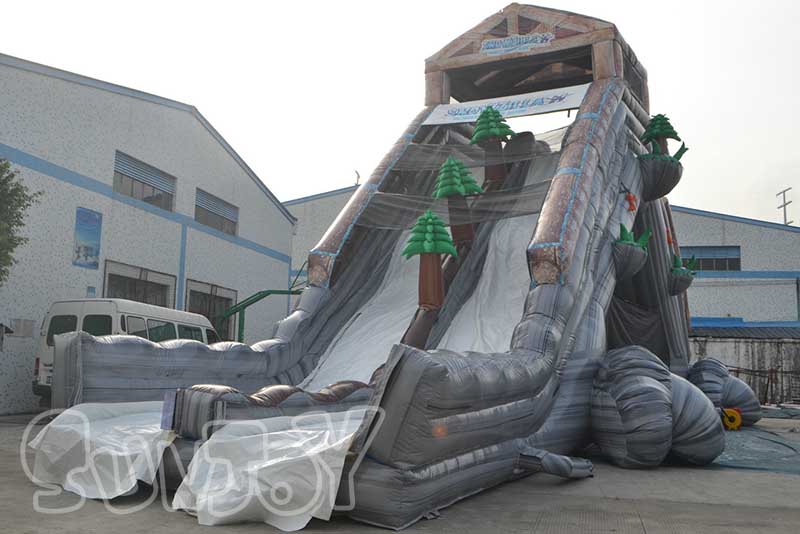 short length inflatable slide